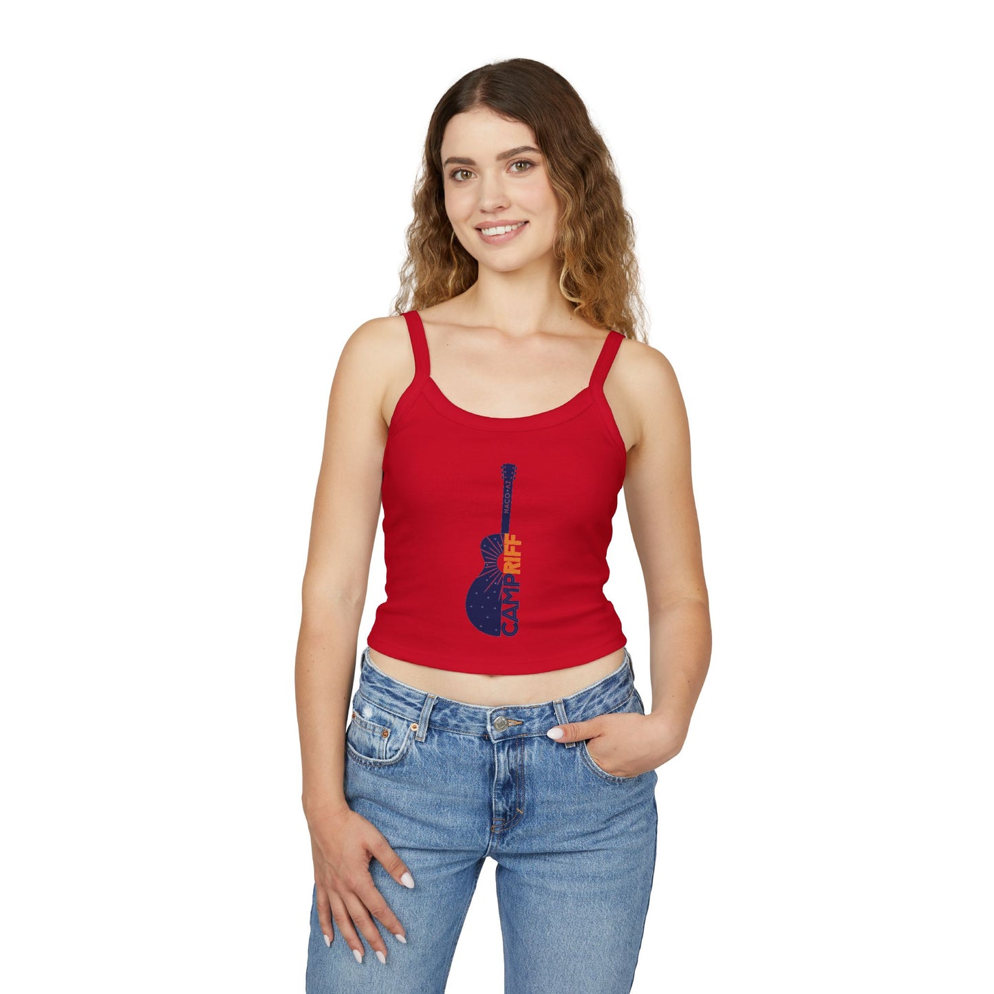 Camp Riff Women's Spaghetti Strap Tank Top - Music Lover's Summer Wear