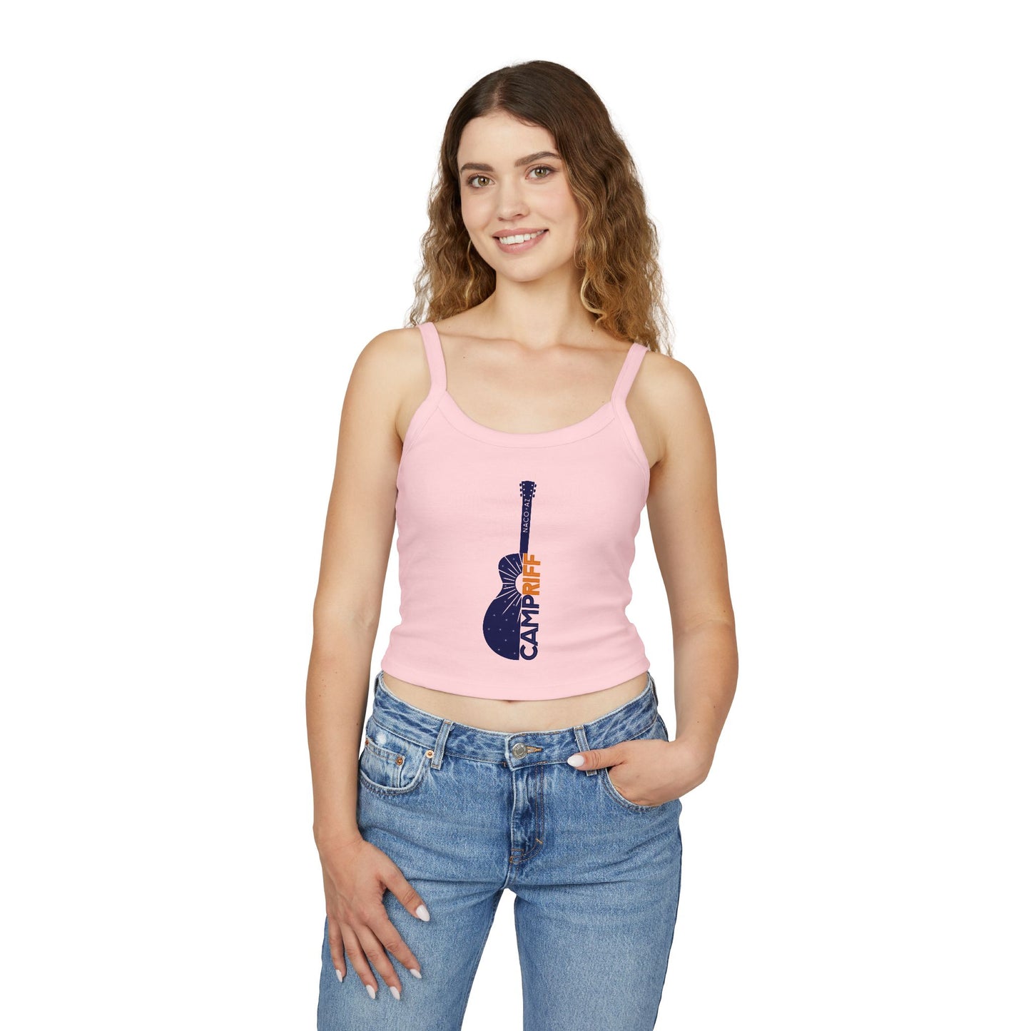 Camp Riff Women's Spaghetti Strap Tank Top - Music Lover's Summer Wear