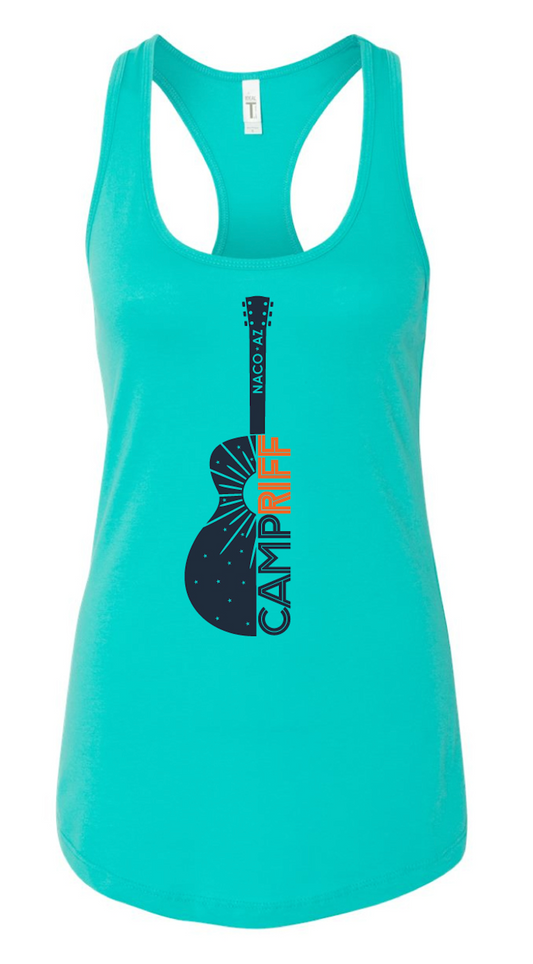 Camp Riff Women's Racerback Tank - Perfect for Music Lovers and Summer Festivals